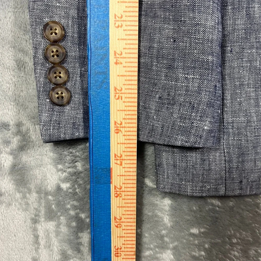 J.Crew Thompson‎ Blazer Mens 42R Blue Excellent 100% Linen Sport Coat H5090